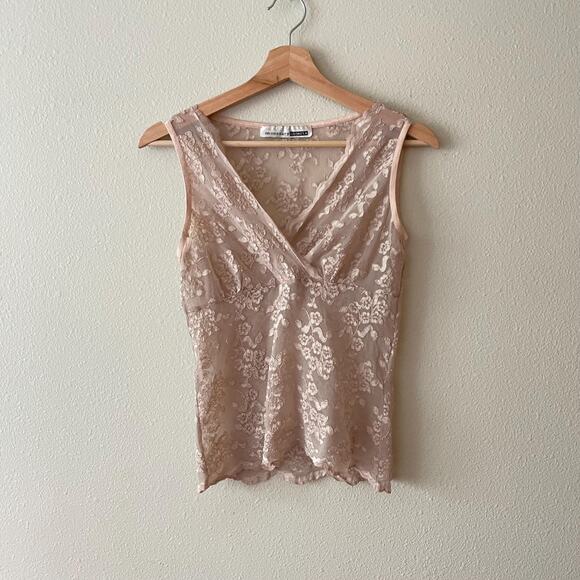 Y2K 90s vintage sheer lace tank top | size s-m - Picture 5 of 10